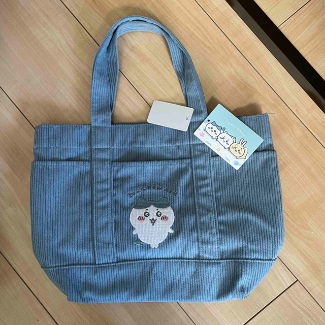 最安値で ちいかわ ハチワレ しまむら トートバッグ コーデュロイ