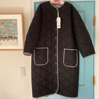 タグ付き ミナペルホネン flower quilt コート ブラック