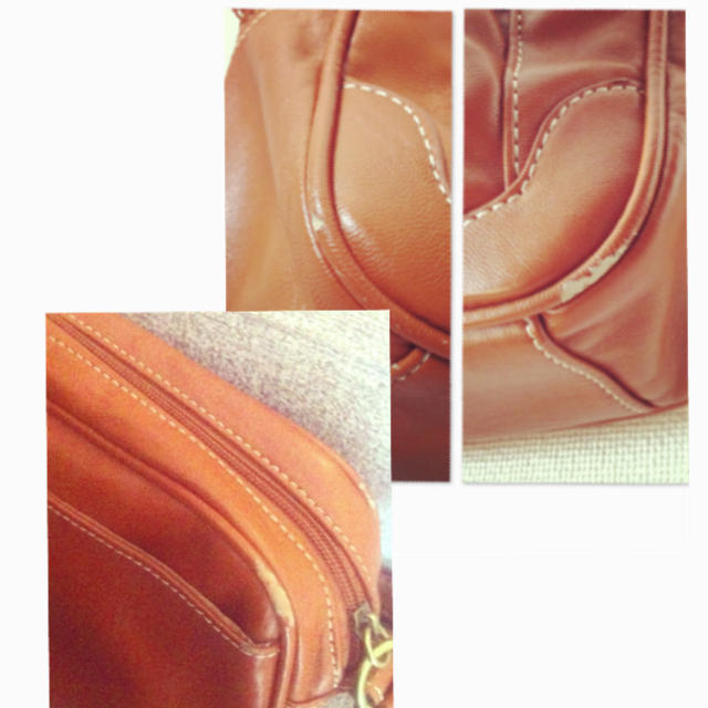 キャメル色のショルダーバック レディースのバッグ(ショルダーバッグ)の商品写真