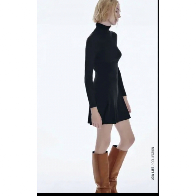 ZARA(ザラ)のお値引き‼️ZARA スケーターニットワンピース　S レディースのワンピース(ひざ丈ワンピース)の商品写真