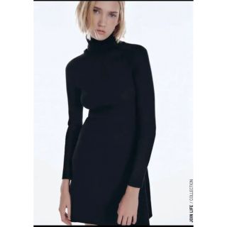 ザラ(ZARA)のお値引き‼️ZARA スケーターニットワンピース　S(ひざ丈ワンピース)