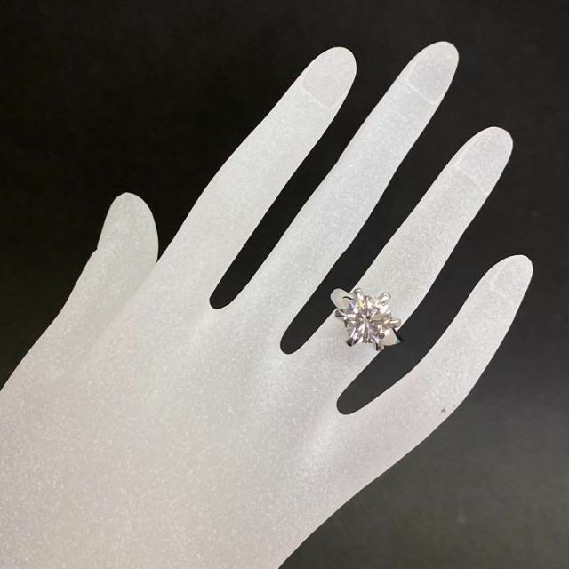 プラチナ　大粒ダイヤモンドリング　3.14ct　鑑定書付き　SI2　サイズ11号 レディースのアクセサリー(リング(指輪))の商品写真