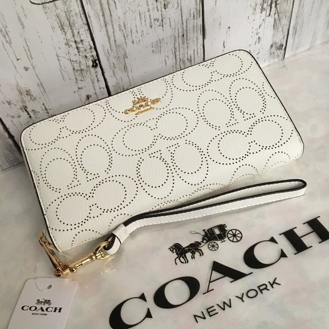COACH - 新品未使用 COACH コーチ ホワイト レディース 長財布 正規品