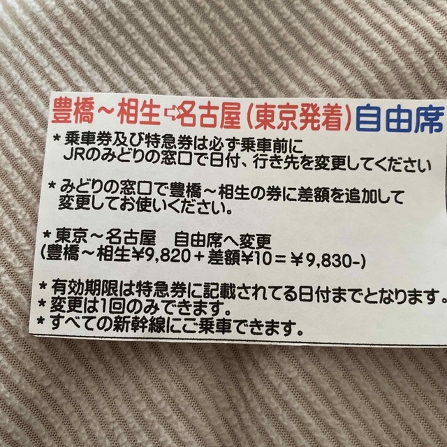 1/17 使用期限】東京↔名古屋 往復新幹線チケット(年末年始使用可) NEW