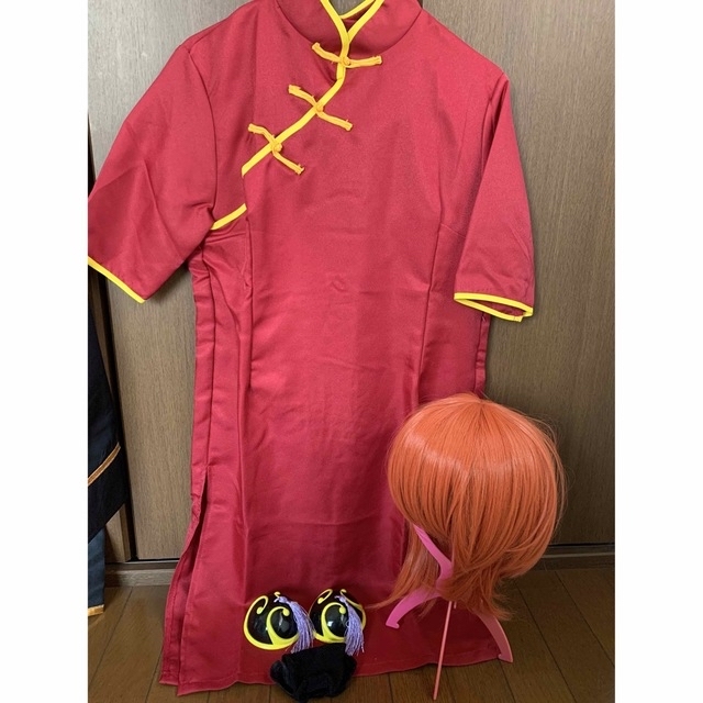 銀魂　神楽コス　服上下+ウィッグ+髪飾り