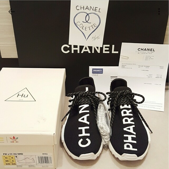 世界500足限定 シャネル ファレル アディダス　 スニーカー chanel