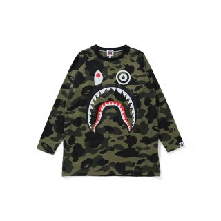 アベイシングエイプ(A BATHING APE)のBAPE JUNIORS 1STCAMO SHARK 3/4 SLEEVE T (Tシャツ/カットソー)