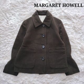 マーガレットハウエル(MARGARET HOWELL)の美品⭐︎マーガレットハウエル 定価8.2万 ショートコート 深緑(ブルゾン)