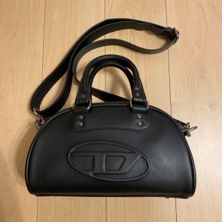 ディーゼル(DIESEL)の【超美品】DIESEL MERI ミニボストンバッグ ストラップ付き 黒(ハンドバッグ)