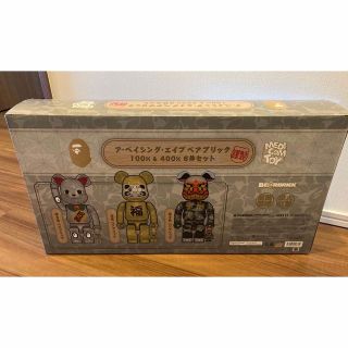 ベアブリック(BE@RBRICK)のBE@RBRICK BAPE 招き猫 銀/達磨 金/獅子舞 100%&400%(その他)