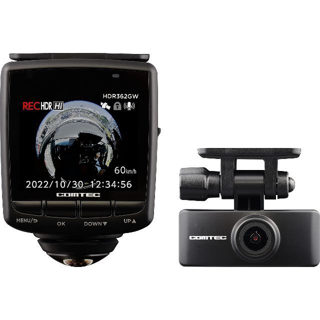【在庫処分】コムテック ドライブレコーダー HDR362GW 360°カメラで全