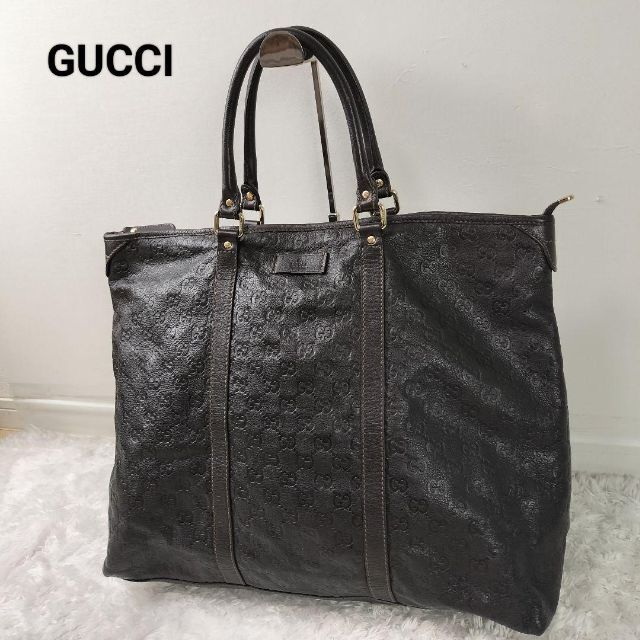 珍しい Gucci - 美品✨グッチ トートバッグ シマ GG ビジネスバッグ 大