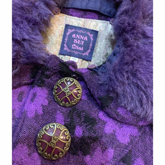 ANNA SUI mini(アナスイミニ)のANNA SUI mini Aラインコート100 キッズ/ベビー/マタニティのキッズ服女の子用(90cm~)(コート)の商品写真