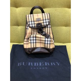 バーバリー(BURBERRY)の◆【お値下げ中】バーバリー　リュック　ノバチェック柄　レザー×PVC(リュック/バックパック)