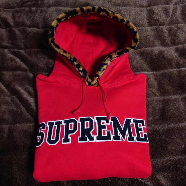 人気販売】 Supreme Leopard Trim Hooded Sweatshirt 