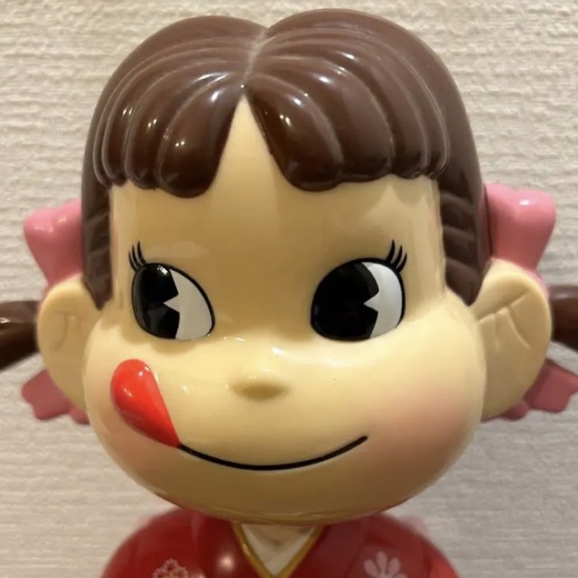 7292 ペコちゃん 首振り人形 高さ約130cm 不二家 浴衣 着物 店舗什器-