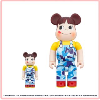 アベイシングエイプ(A BATHING APE)のBE＠RBRICK BAPE × ペコちゃん 100% & 400% ブルー (その他)