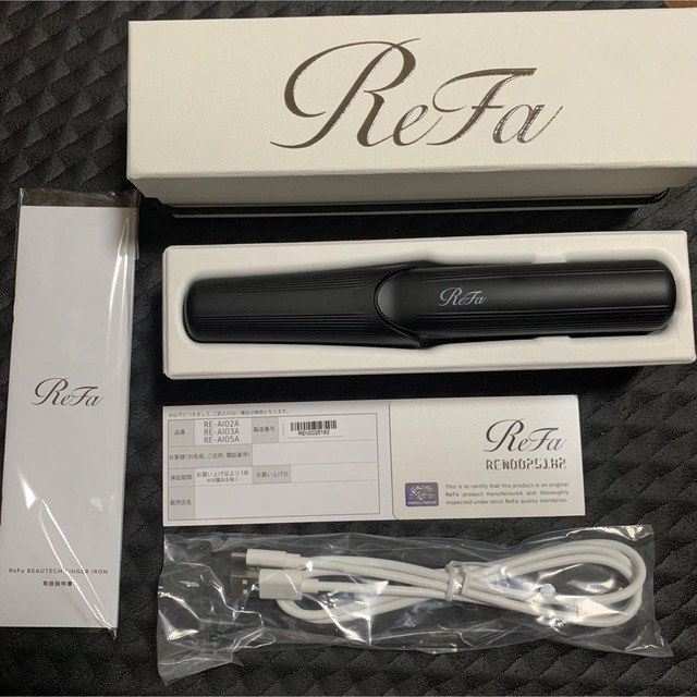 ReFa(リファ)のReFa ビューテック フィンガーアイロン RE-AI03A ブラック スマホ/家電/カメラのスマホ/家電/カメラ その他(その他)の商品写真