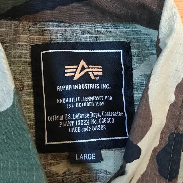 新品未使用 ALPHA INDUSTRIES デジタル迷彩ジャケット Lサイズ ALPHA INDUSTRIES - ALPHA INDUSTRIES 迷彩ミリタリージャケット