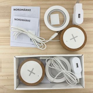 イケア(IKEA)の2個セット NORDMÄRKE ノールドメルケ ワイヤレス充電器(バッテリー/充電器)