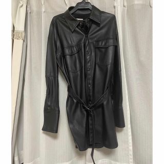 ザラ(ZARA)のzara レザー　ジャケット　シャツ(ライダースジャケット)