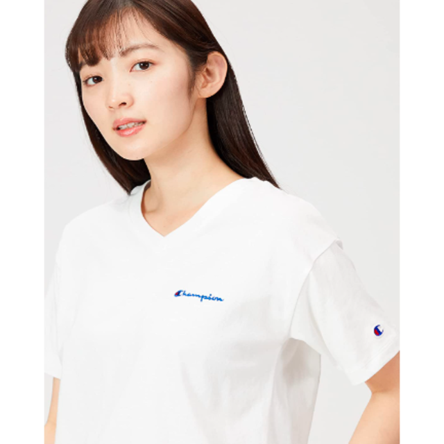 Champion(チャンピオン)のチャンピオン Tシャツ 半袖 VネックショートスリーブTシャツ サイズ L レディースのトップス(Tシャツ(半袖/袖なし))の商品写真