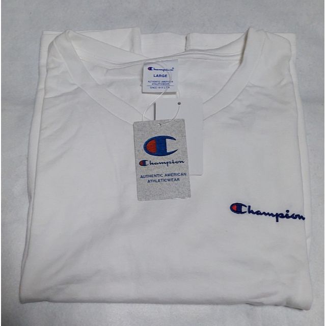 Champion(チャンピオン)のチャンピオン Tシャツ 半袖 VネックショートスリーブTシャツ サイズ L レディースのトップス(Tシャツ(半袖/袖なし))の商品写真