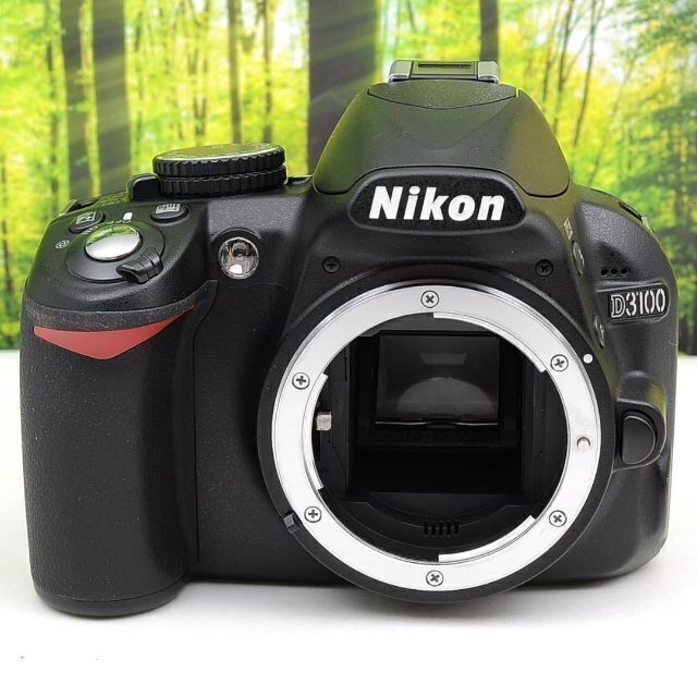 白木/黒塗り Nikon D3100 一眼レフカメラ バッテリー２個付 初心者向け