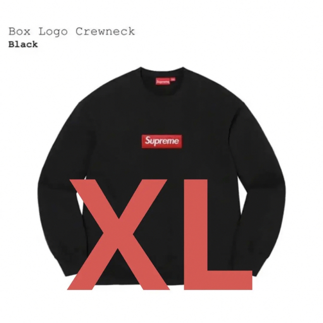 スウェットSupreme Box Logo Crewneck BLACK XL