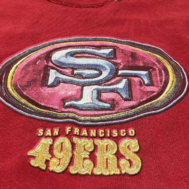 【San Francisco 49ers】NFL チームロゴスウェット A117袖部分小さい汚れあり○実寸