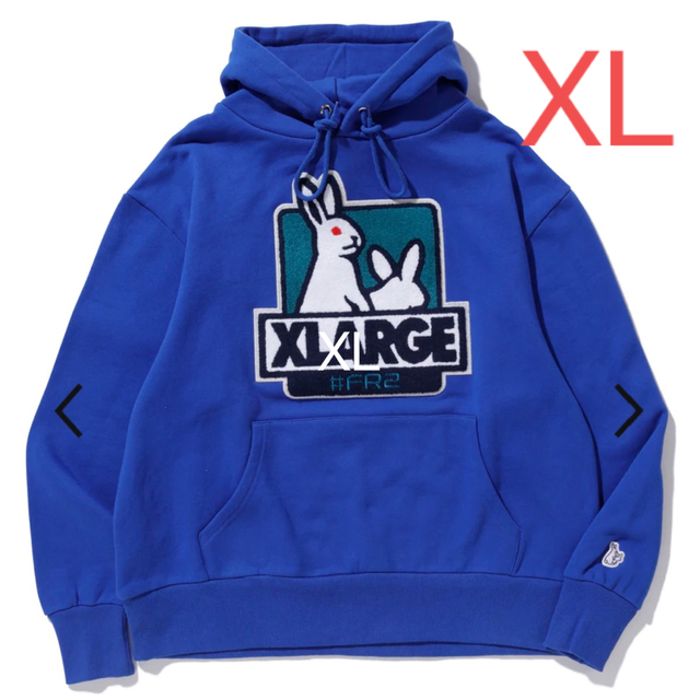 FR2 × XLARGE Fxxk Icon Hoodie BLUE XL - パーカー