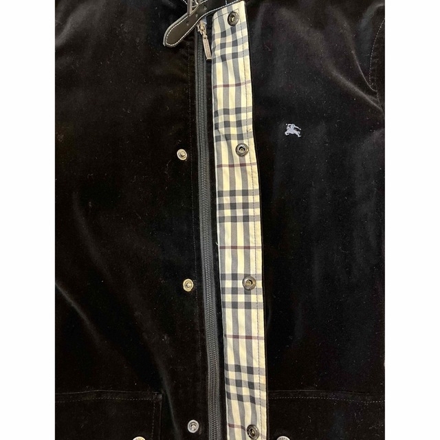 BURBERRY BLACK LABEL(バーバリーブラックレーベル)のBURBERRY BLACK LABEL  ベロア　コート　Mサイズ メンズのジャケット/アウター(その他)の商品写真