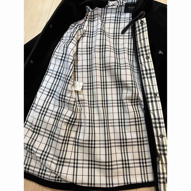 BURBERRY BLACK LABEL(バーバリーブラックレーベル)のBURBERRY BLACK LABEL  ベロア　コート　Mサイズ メンズのジャケット/アウター(その他)の商品写真