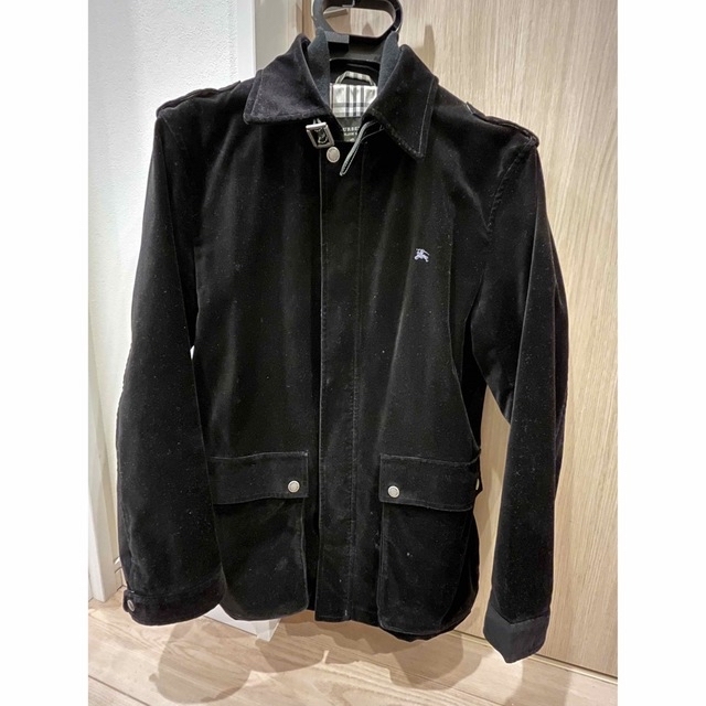 BURBERRY BLACK LABEL(バーバリーブラックレーベル)のBURBERRY BLACK LABEL  ベロア　コート　Mサイズ メンズのジャケット/アウター(その他)の商品写真