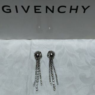 ジバンシィ(GIVENCHY)の【美品】ジバンシー GIVENCHYのシルバー色ラインストーン入りイヤリング(イヤリング)