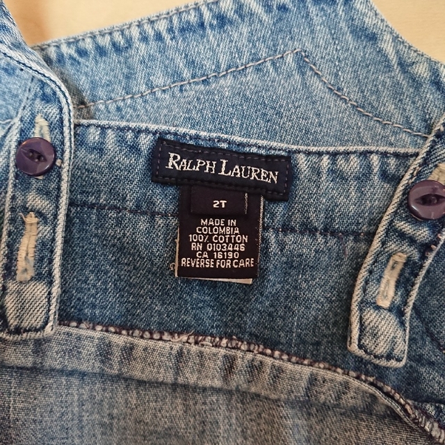 POLO RALPH LAUREN(ポロラルフローレン)のポロベア デニム ジャンパースカート 2T キッズ/ベビー/マタニティのキッズ服女の子用(90cm~)(スカート)の商品写真