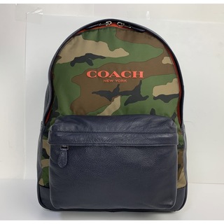 美品★ コーチ メンズ COACH カモフラージュ バックパック リュックサック