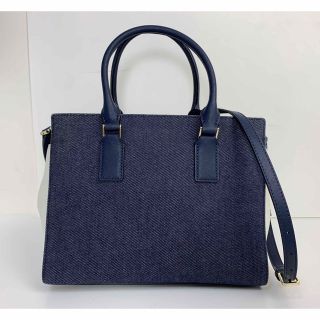 美品＊kate spade 2way ショルダーバッグ デニム キルティング 青