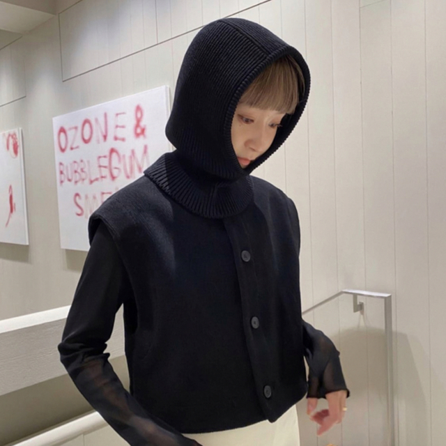 H beauty&youth KNIT HOODIE フード バラクラバ | フリマアプリ ラクマ