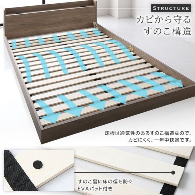 新作ウエア 送料無料 シングルベッド マットレス付き 保証 棚