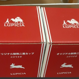 ルピシア(LUPICIA)のルピシア　耐熱二層カップ　とびうさぎ　2個セット(グラス/カップ)
