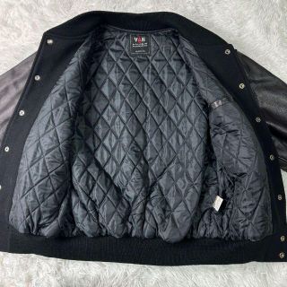 VAN Jacket   激レア•美品VAN JACKET スタジャン 黒×黒 袖レザー L