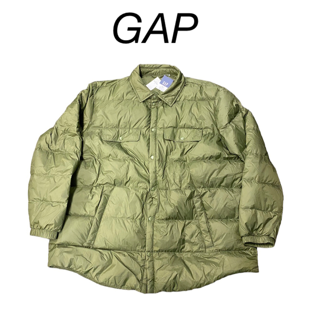 【ギャプ】GAP 00S ダウンジャケット　ビッグサイズ　シルバー　XL