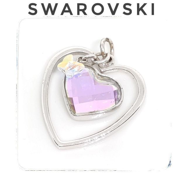 SWAROVSKI(スワロフスキー)のスワロフスキー Swarovski　キラキラ　ハート　蝶　チャーム　送料無料 レディースのアクセサリー(チャーム)の商品写真