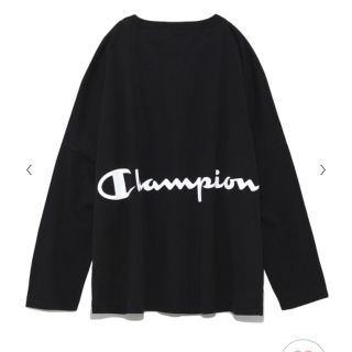 フレイアイディー(FRAY I.D)の【 FRAY I.D×Champion 】 バック プリント ロング Tシャツ(Tシャツ(長袖/七分))