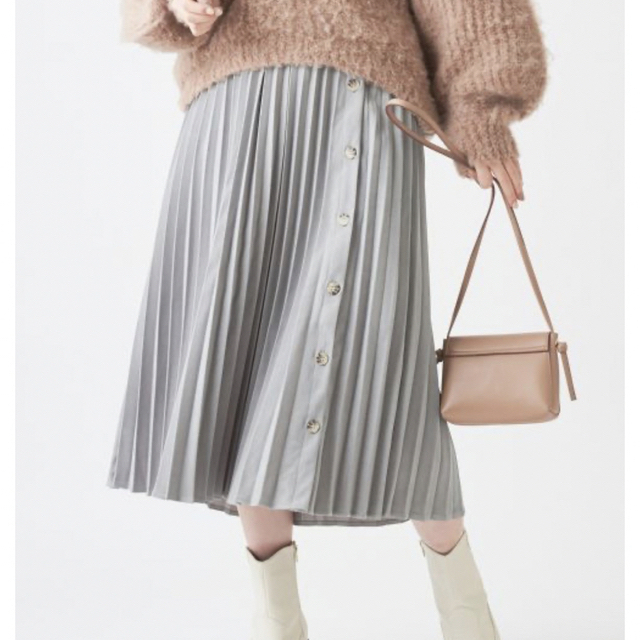 natural couture(ナチュラルクチュール)のナチュラルクチュール　デザインプリーツスカート レディースのスカート(ロングスカート)の商品写真