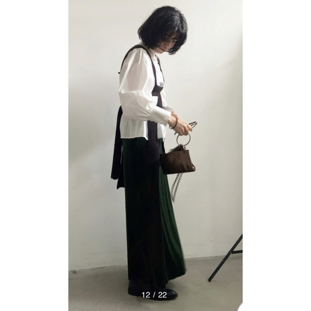 新品タグ付き◇アメリ◇CHAMBRAY VELOUR SKIRT 新入荷アイテム