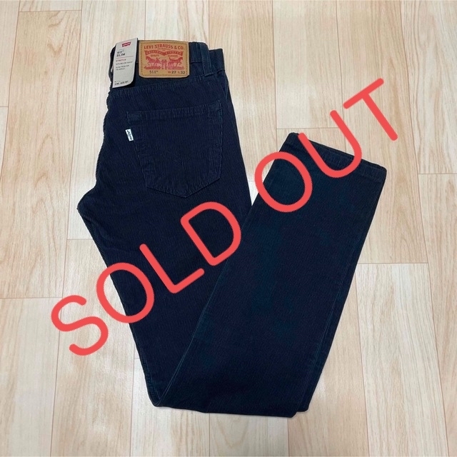 値下げ中①リーバイス 511 SLIM/コーデュロイ W27 黒　Levi's