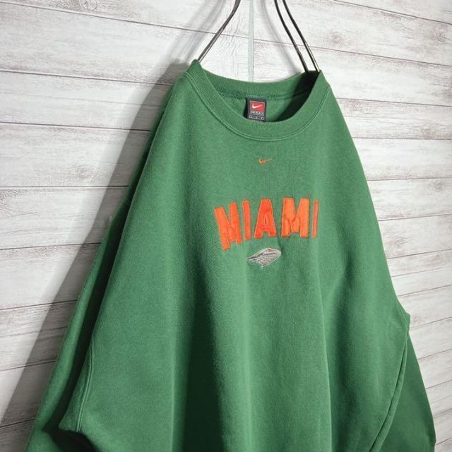 入手困難!!】ナイキ ✈︎刺繍ロゴ Miami ゆるだぼ VINTAGE - スウェット