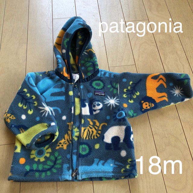 patagonia - パタゴニア フリース 18m 70〜80サイズ 水色 ブルー 動物